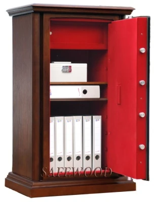 Сейф с отделкой деревом Safewood 112EL Flock Chrome