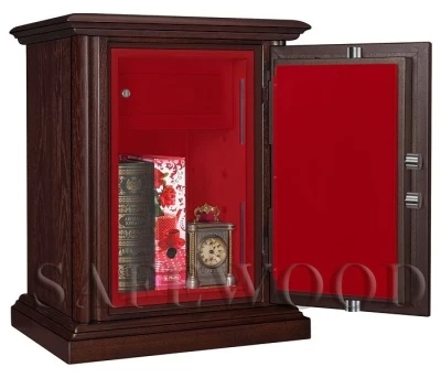 Сейф с отделкой деревом Safewood 1678EL Flock Chrome